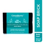 Buy Greenberry Organics Detox Charcoal & Tea Tree Oil Soap Brick (20 g) - Purplle