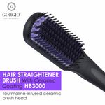 Buy Gorgio Professional Hair Straightner Brush Hb3000 With Ceramic Coating - Purplle