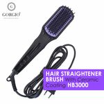 Buy Gorgio Professional Hair Straightner Brush Hb3000 With Ceramic Coating - Purplle