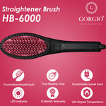 Buy Gorgio Professional Hair Straightner Brush Hb6000 With Ceramic Coating - Purplle