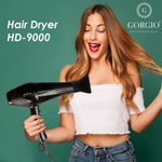 Buy Gorgio Professional Hair Dryer Hd9000 With High Performance Ac Motor - Purplle