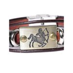Buy Golden Peacock Unisex Brown & Gold-Toned Sagittarius Multistranded Bracelet - Purplle