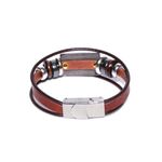 Buy Golden Peacock Unisex Brown Gemini Multistranded Bracelet - Purplle