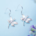 Buy Golden Peacock Peacock Shaped Silver-Plated Filigree Drop Earrings - Purplle