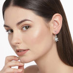 Buy Golden Peacock Peacock Shaped Silver-Plated Filigree Drop Earrings - Purplle