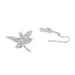 Buy Golden Peacock Peacock Shaped Silver-Plated Filigree Drop Earrings - Purplle