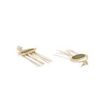 Buy Golden Peacock Gold-Plated & Green Enamel Geometric Drop Earrings - Purplle