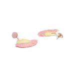 Buy Golden Peacock Gold-Plated & Pink Teardrop Shaped Tassel Drop Earrings - Purplle