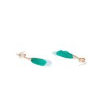 Buy Golden Peacock Gold-Plated & Green Feather Shaped Drop Earrings - Purplle