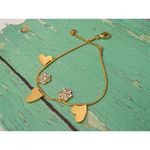 Buy Golden Peacock Gold-Toned Stainless Steel Gold-Plated Charm Bracelet - Purplle