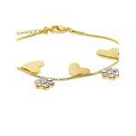 Buy Golden Peacock Gold-Toned Stainless Steel Gold-Plated Charm Bracelet - Purplle