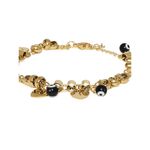 Buy Golden Peacock Gold-Toned Stainless Steel Gold-Plated Charm Bracelet - Purplle