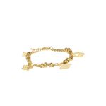 Buy Golden Peacock Gold-Toned Stainless Steel Gold-Plated Charm Bracelet - Purplle