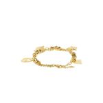 Buy Golden Peacock Gold-Toned Stainless Steel Gold-Plated Charm Bracelet - Purplle