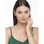 Buy Golden Peacock Gold-Toned Stainless Steel Gold-Plated Charm Bracelet - Purplle