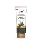 Buy WOW Skin Science Charcoal & Hyaluronic Acid Detox Face Scrub | Deeply Cleanses & Hydrates Skin | Unclogs Pores & Removes Blackheads | Controls Excess Oil | Improves Skin Elasticity- 100 ml - Purplle