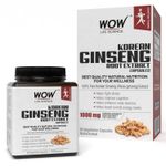 Buy WOW Life Science Korean Ginseng Root Extract Capsules - 100% Pure Korean Ginseng Extract - 400mg Korean Ginseng Root Extract - 60 Vegetarian Capsules - Purplle