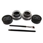 Buy AYA Long Wear Gel Eyeliner Smudge Proof & Waterproof (Black And Brown) With 2 Expert Eyeliner Brushes - Purplle