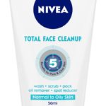 Buy Nivea Face Wash, Total Face Clean Up (50 ml) - Purplle