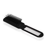 Buy TS Travel Foldable Hair Brush With Mirror - Black - Purplle