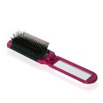 Buy TS Travel Foldable Hair Brush With Mirror - Purple - Purplle