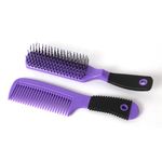 Buy TS Brush & Comb Combination Pack (Purple) - Purplle