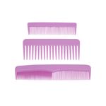 Buy TS Neon Colored Combs Pack Of 3 (Color May Vary) - Purplle