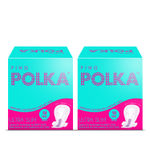 Buy PINQ POLKA Cotton Feel Sanitary Pads Regular (Combo of 2) - 20 Premium Ultra Slim Sanitary Pads - Purplle