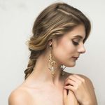Buy Ferosh Golden Claribel Drop Earrings - Purplle