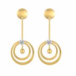 Buy Ferosh Idai Golden Drop Earrings - Purplle