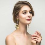 Buy Ferosh Idai Golden Drop Earrings - Purplle