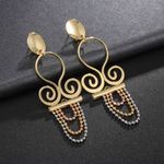Buy Ferosh Mabel Golden Dangler Earrings - Purplle