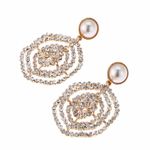 Buy Ferosh Asma Hexagonal Dangler Earrings - Purplle