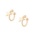 Buy Ferosh Golden Star Earclip - Purplle