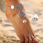 Buy Ferosh Vintage Flower Anklet - Purplle