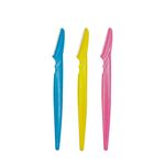 Buy Bronson Professional Eyebrow & face razor - pack of 3 | Reusable | Instant & painless hair removal | Suitable for eyebrow upper lip, chin | peach fuzz | stainless steel blade & firm grip | eyebrow razor | face razor - Purplle