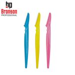 Buy Bronson Professional Eyebrow & face razor - pack of 3 | Reusable | Instant & painless hair removal | Suitable for eyebrow upper lip, chin | peach fuzz | stainless steel blade & firm grip | eyebrow razor | face razor - Purplle