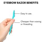 Buy Bronson Professional Eyebrow & face razor - pack of 3 | Reusable | Instant & painless hair removal | Suitable for eyebrow upper lip, chin | peach fuzz | stainless steel blade & firm grip | eyebrow razor | face razor - Purplle