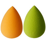 Buy Gorgio Professional Beauty Blender Puff Sponge Egg Shape - 2 Pcs (Green & Orange) - Purplle