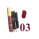 Buy Kiss Beauty Matte Liquid Lipstick and Lip liner and Kohl kajal 03 - Purplle