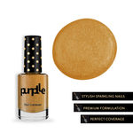 Buy Purplle Nail Lacquer, Golden, Glitter - High On Ferry Lights 10 | High Shine | Quick Drying | Consistent Shade | One-swipe Application - Purplle