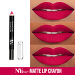 Buy NY Bae Mets Matte Lip Crayon | Satin Texture | Pink | Enriched with Vitamin E - Danger Strike Zone 27 (2.8 g) - Purplle