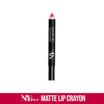 Buy NY Bae Mets Matte Lip Crayon | Satin Texture | Pink | Enriched with Vitamin E - Danger Strike Zone 27 (2.8 g) - Purplle