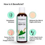 Buy Greenberry Organics Organic Neem Oil for Face, Body & Hair (100 ml) - Purplle