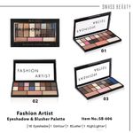 Buy Swiss Beauty (Fashion Artist) Eyeshadow & Blusher Palette (SB-606-01) (30 g) - Purplle