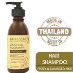 Buy Anti-Frizz Ginger & Rosemary Shampoo/ Hair Cleanser for Frizzy Hair with Organic Argan Oil, 200 ml, SLES & Paraben Free | HairGrowth & Anti Hair Fall - Purplle