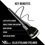 Buy NY Bae Ellis Eyeland - Black Pearl (6 ml) | Intense Colour | Glossy Finish | Smudgeproof | Waterproof | Lasts up to 12 hours | Vegan - Purplle