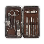 Buy Gorgio Professional Manicure Pedicure 11 Tools Set Nail Clippers Stainless Steel Professional Nail Scissors Grooming Kits, Nail Tools With Leather Case - Purplle