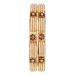 Buy Kord Store Fashion Jewellery Traditional Gold Plated Bangles Set for Girls and Women. Two Bangales (KSBAN50001) - Purplle