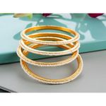 Buy Kord Store Fashion Jewellery Traditional Gold Plated Bangles Set for Girls and Women. Four Bangales (KSBAN50005) - Purplle